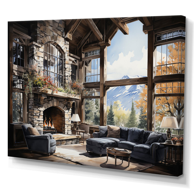 Hotels Lodges Serenity Retreat VI - Architecture Canvas Wall Art, Toile tendue, H 24 po x l 32 po x P 1 po