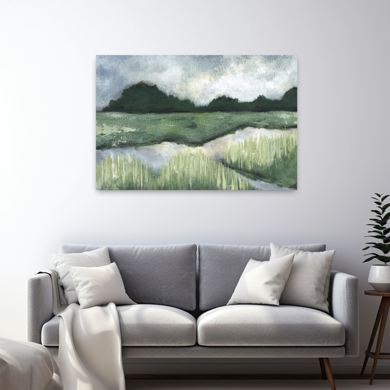 Solitude, paysage abstrait contemporain, art naturel, H 48 po x l 32 po