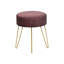 Tissu avec pieds en métal doré - Tabouret de pied confortable pour divers espaces Repose-pieds contemporain Décoration moderne
