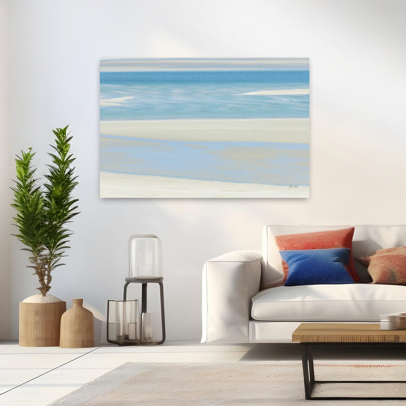 Serenity I, art côtier abstrait, H 32 po x l 48 po