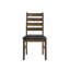 Ensemble de 2 chaises d'appoint contemporaines en cuir synthétique et noyer, confortables et élégantes pour les espaces de salle à manger et de salon modernes
