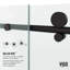 Porte de douche coulissante sans cadre avec verre cannelé 3/8 po Elan E 56 po x l 76 po-79654631-79654632