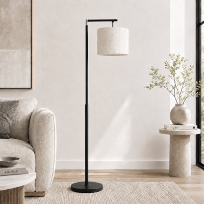 64" Adjustable Arm Arched Floor Lamp