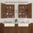 16'' W x 24'' H  Wood Framed Bathroom Medicine Cabinet with Mirror, Adjustable Shelves, Reversible Door, Wall-Mount or Recessed, Walnut, Fully Assembled-293337162-269072945