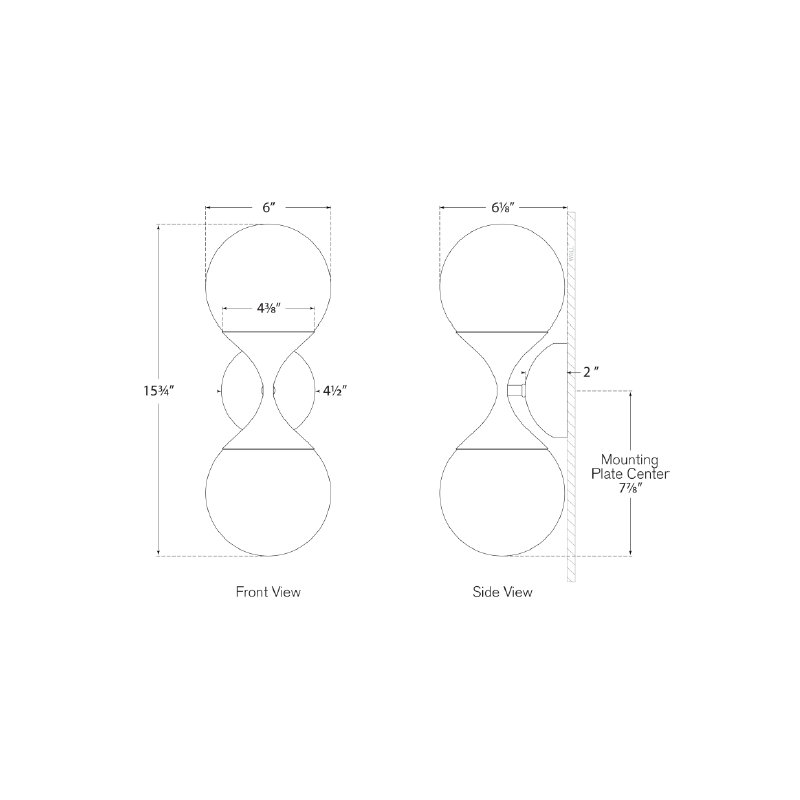 AERIN Cristol Small Double Sconce, Polished Nickel
