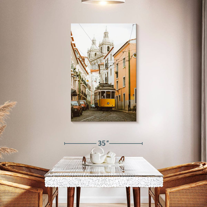 Mehar Alfama Yellow Tram, 45" H x 30" W
