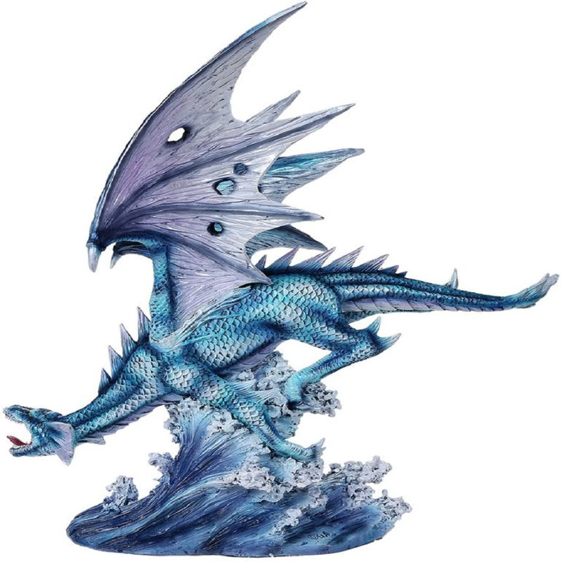 Figurine dragon d’eau féroce avec protecteur élémentaire