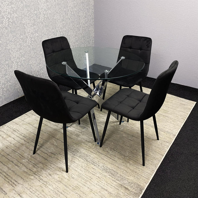 Aggappora 4 - Person Dining Set, Black