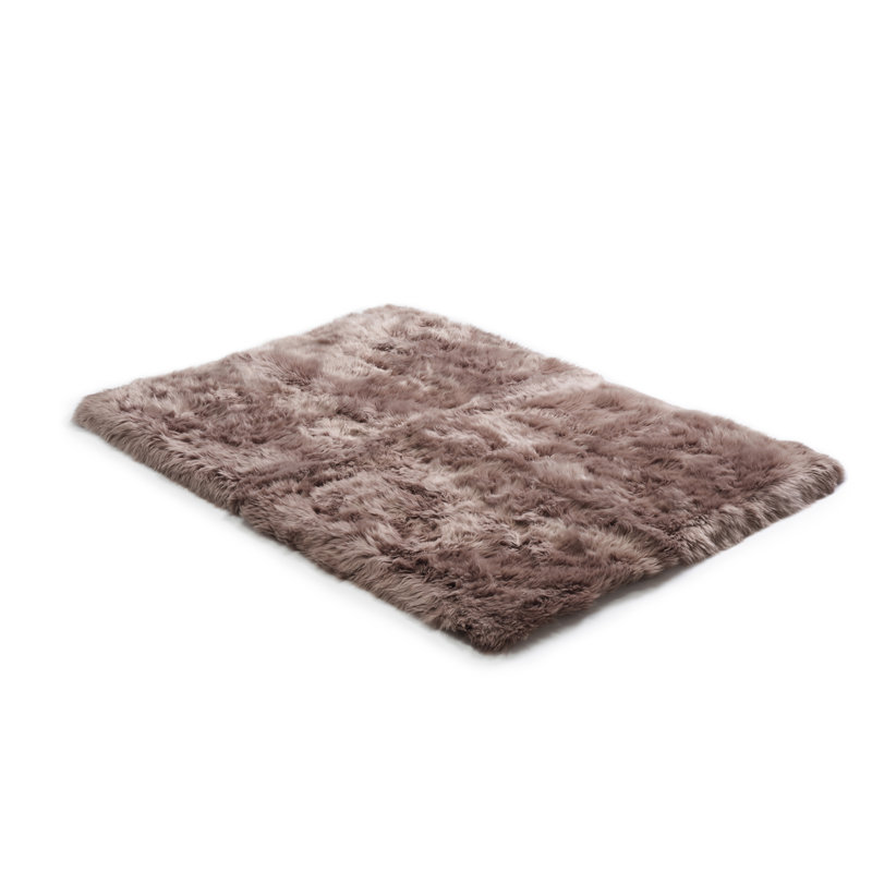 Solid Colour Sheepskin Shag 120cm X 180cm Area Rug