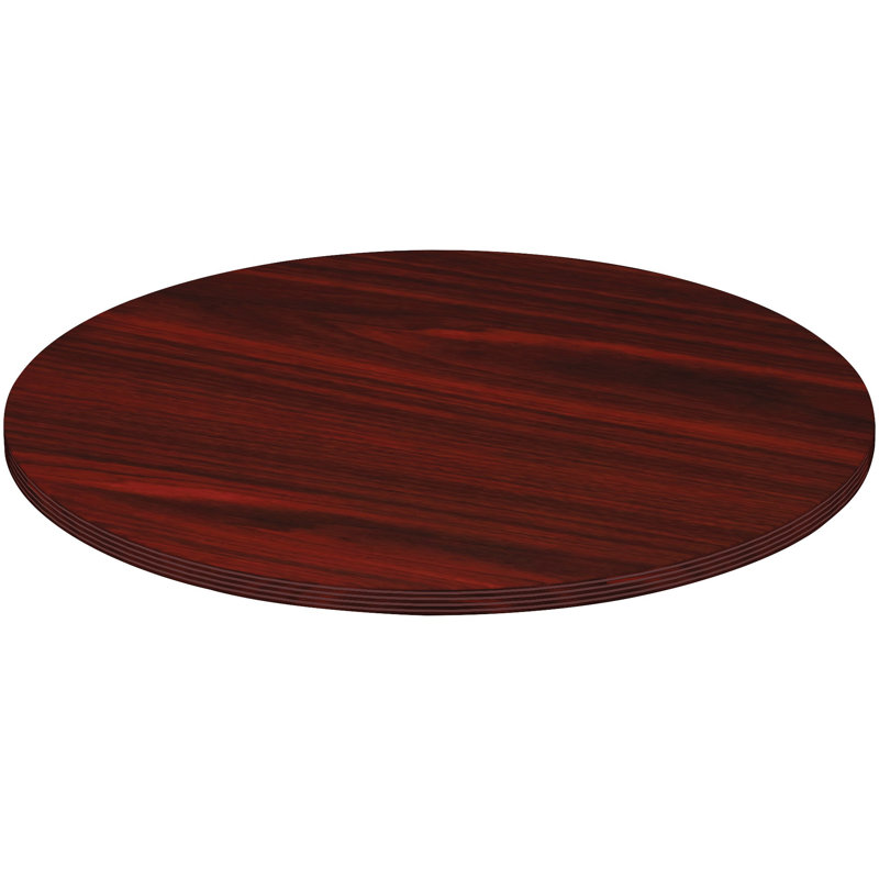 Dessus de table de conférence Chateau, Acajou, H 3,3 po x l 48 po x P 48 po