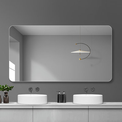Miroir de salle de bain, miroir mural pour salle de bain anti-buée, miroir