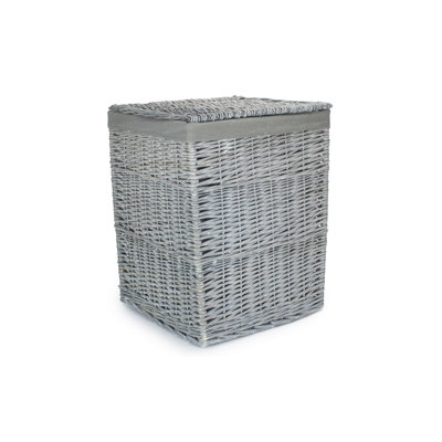 Wicker Laundry Basket with Lining