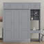 Lit escamotable mural avec bureau, armoire supérieure et tablettes de rangement-1787628383-1787628381