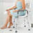 Shower Chair with Backrest for Bathroom,  300 Lb Capacity for Elderly and Disabled