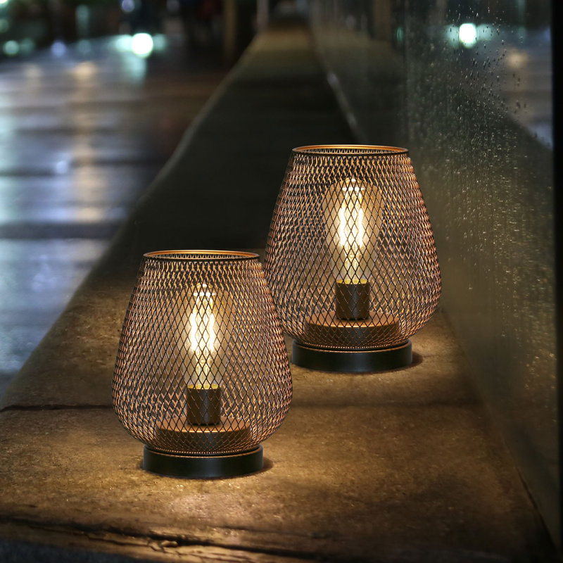 6.7" Battery Powered Outdoor Table Lamp
