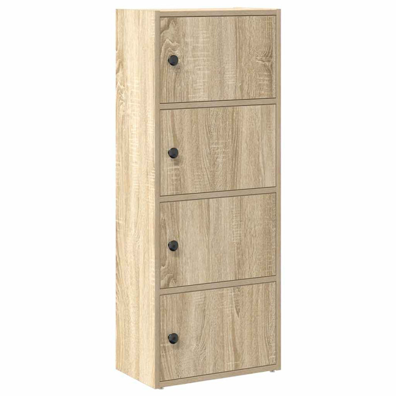 Shanetra 40 cm W Bookcase, (4 Shelves) 102cmH x 40cmW x 24cmD, Sonoma Oak