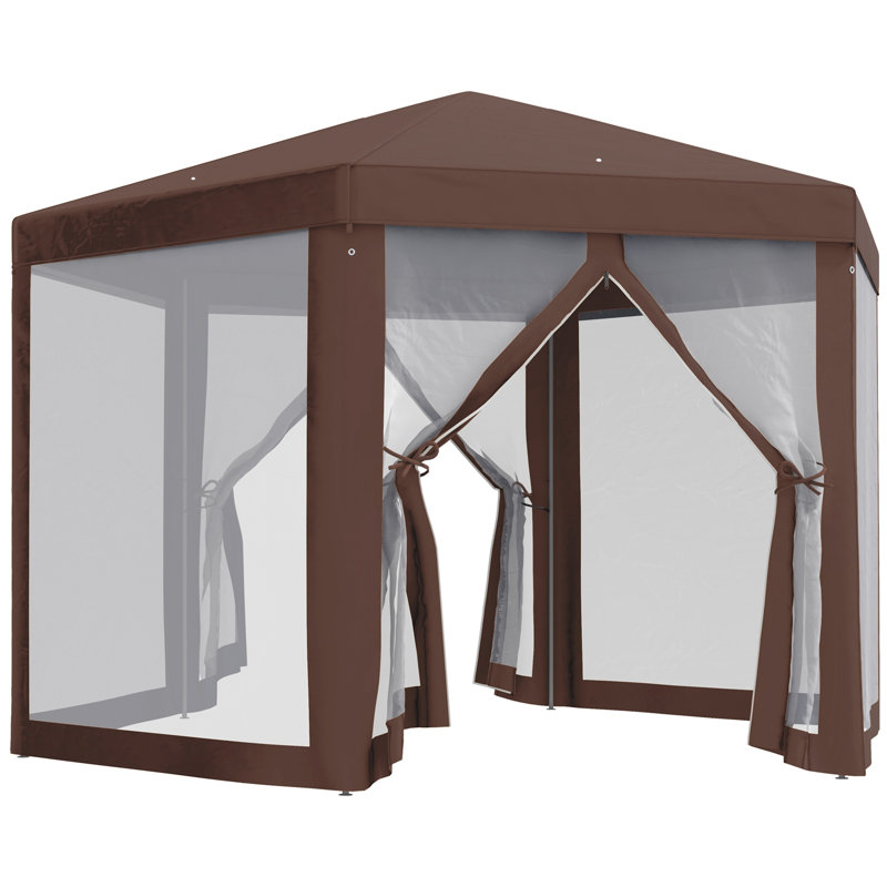 Ashanti-Leigh Party Tent, Brown, 250cm H x 390cm W x 340cm D