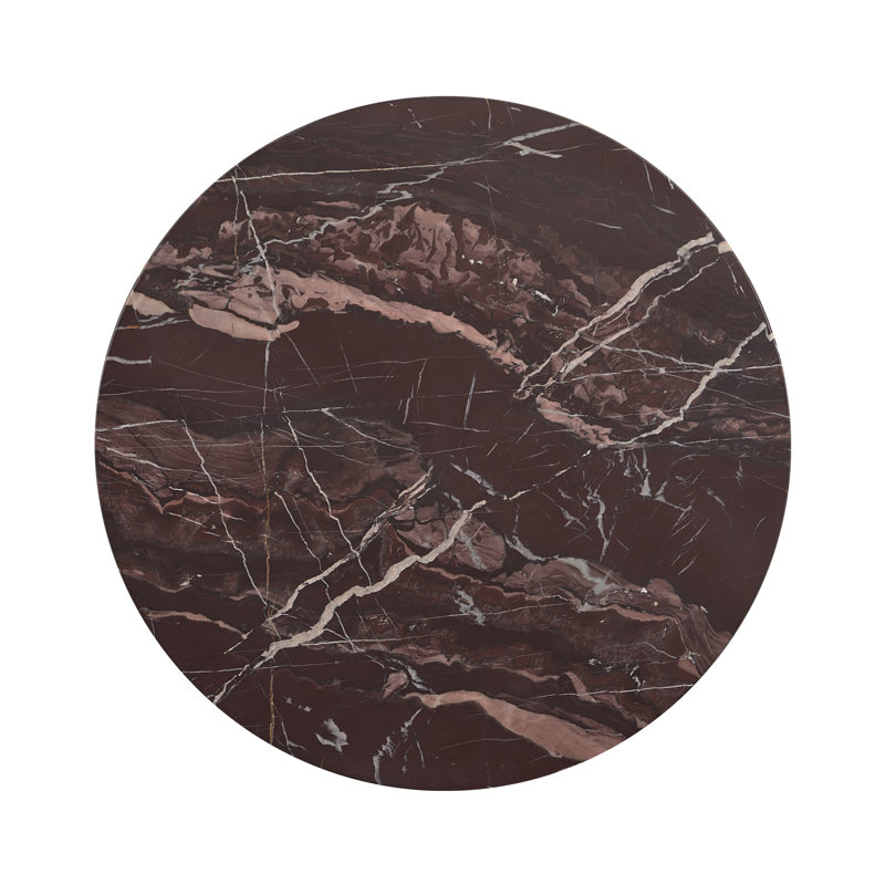 Reilly Marble End Table, Merlot