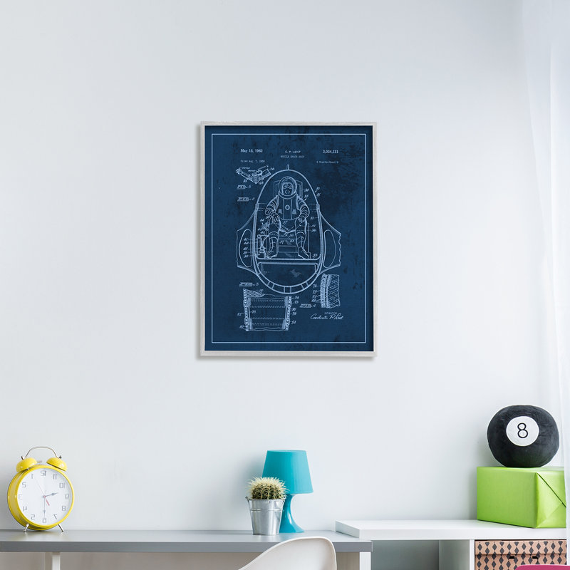 Plan de l'astronaute rétro Space Explorer, H 20 po x l 16 po, Estampe numérique Farmhouse