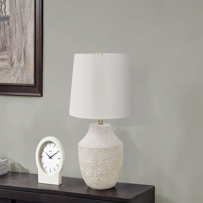 Lighting, H 20 ", lampe de table, béton crème