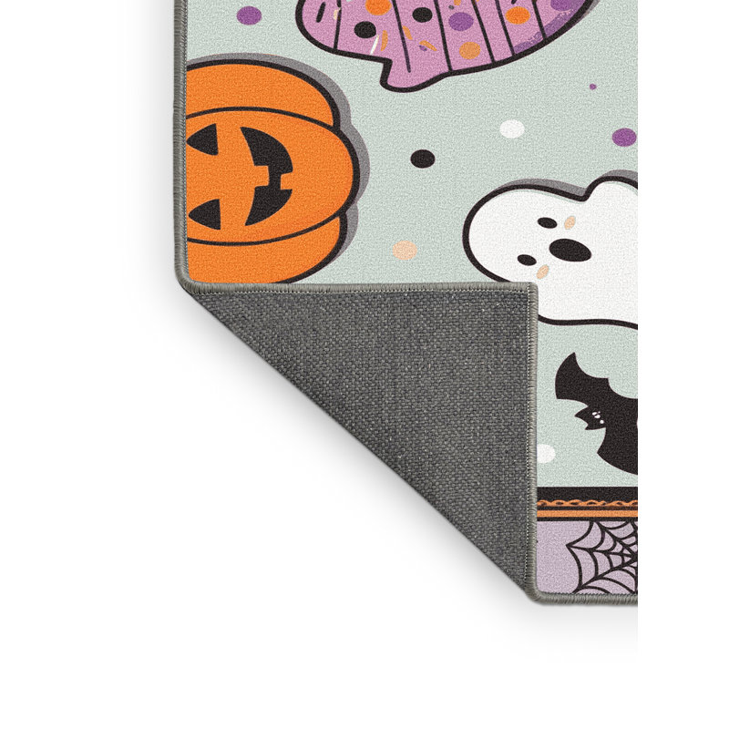 Tapis de vacances d'Halloween The Holiday Aisle®, Rectangle 4pi x 6 pi
