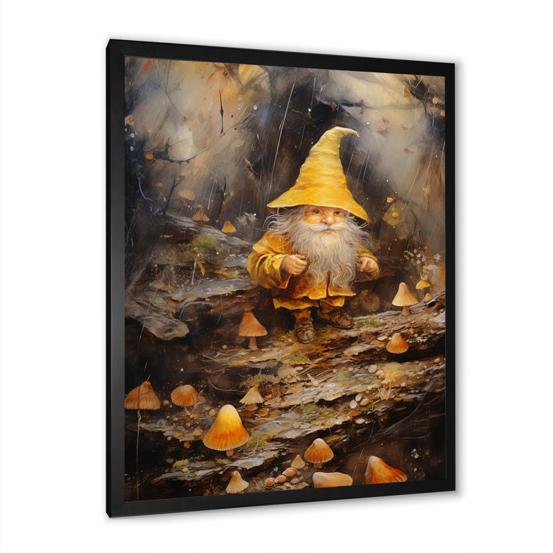 Amber aventurier sur toile, Cadre simple noir, H 20 po x l 12 po x P 1 po