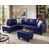 Dark Blue Faux Leather