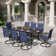 9 Pcs Patio Dining Set With Expandable Table