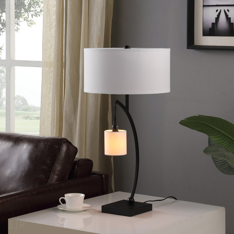 Lampe de table 28 po, Noir mat