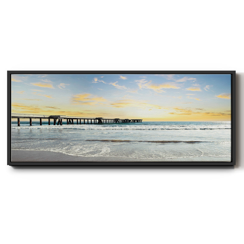Pacific Beach Pier- Framed Canvas, 8" H x 20" W