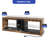 Catey LED Rectangular TV Stand with Tempered Glass Shelves and Power Outlet for TVs up to 60"