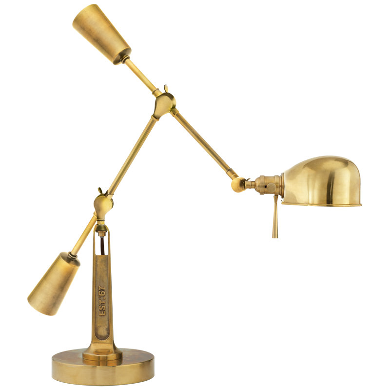 Ralph Lauren '67 Boom Arm Desk Lamp, Natural Brass