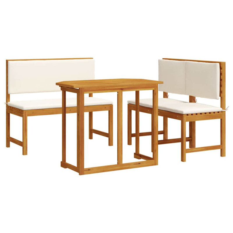 Ensemble bistro 3 pièces vidaXL Garden, Beige
