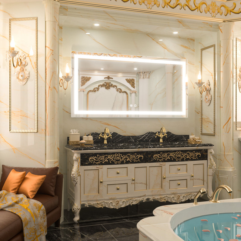 Miroir de salle de bain Lashaunte, Rectangle, 24 po x 48 po