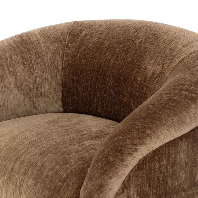 Sheth - Modern Brown Fabric Accent Chair