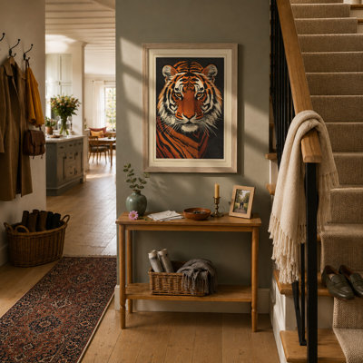 Tiger's Gaze Rustic - Framed Print