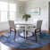 Machine Washable Indoor/Outdoor Xhevrie Blue Rug