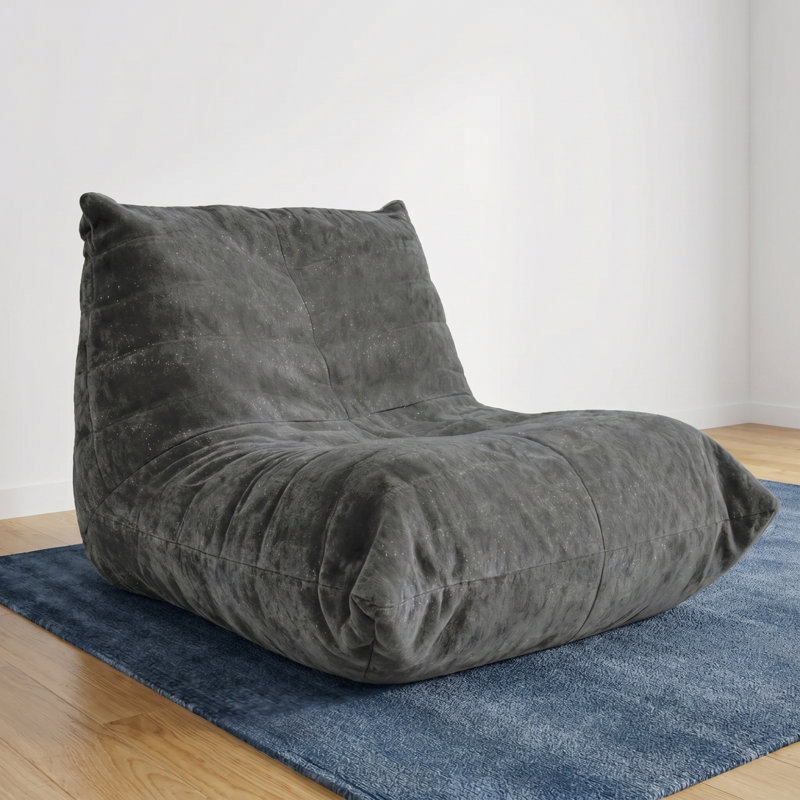 Fauteuil à billes, Tissu gris