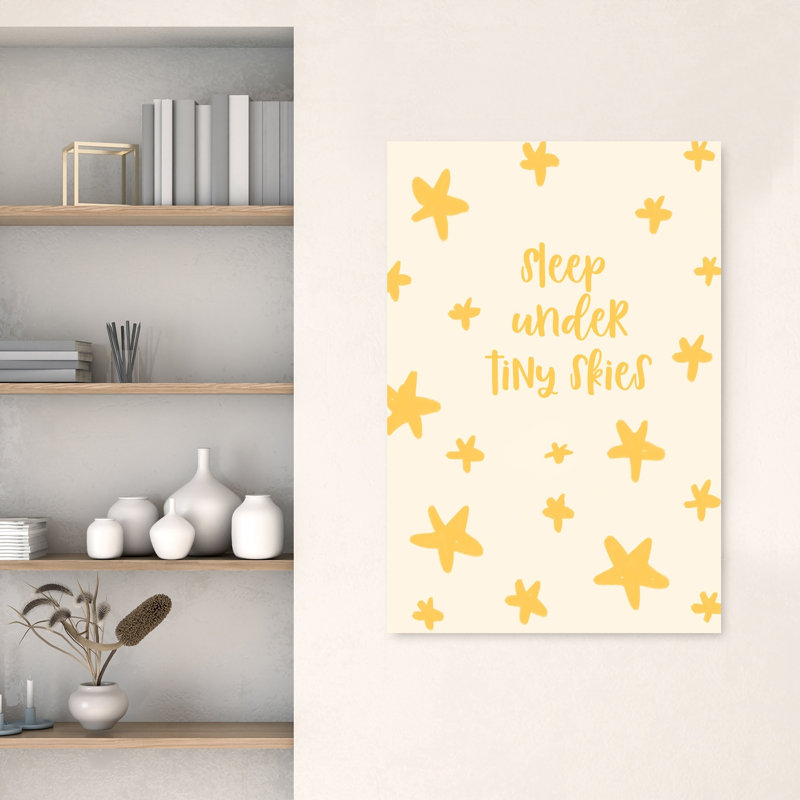 Citation fantaisiste sur les étoiles - Paysage abstrait onirique et fantaisiste - Affiche murale nature, H 48 po x l 32 po