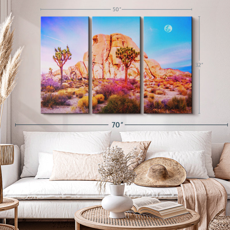 Nature, "Joshua Tree National Park, reproduction d'art sur toile" sur, H 32 po x l 50 po x P 1,25 po