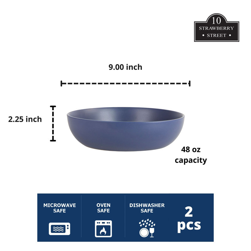 Wazee Matte Serving Bowl, Midnight Blue