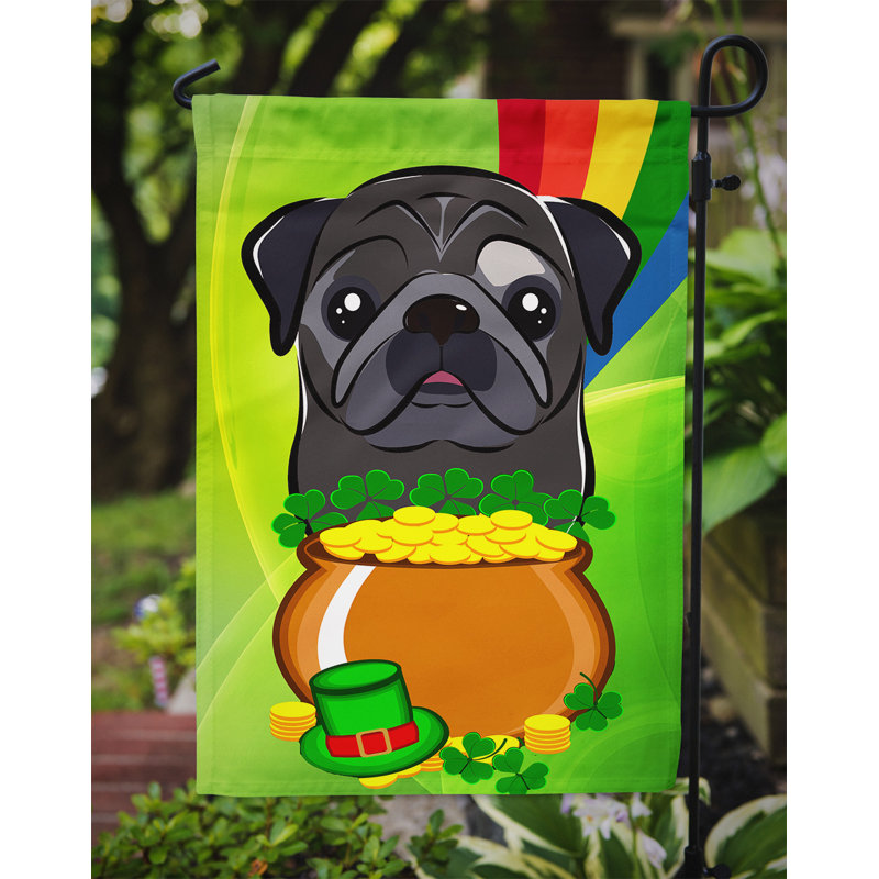 Drapeau de jardin Arella St. Patrick's, Carlin (noir)