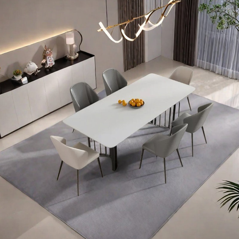 Table de salle à manger moderne en acier au carbone fritté moderne