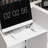47.2'' W L-Shaped Reception Desk With LED Lights And Glass