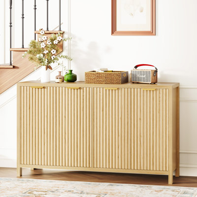 Buffet de 55 po de largeur avec pieds en bois massif