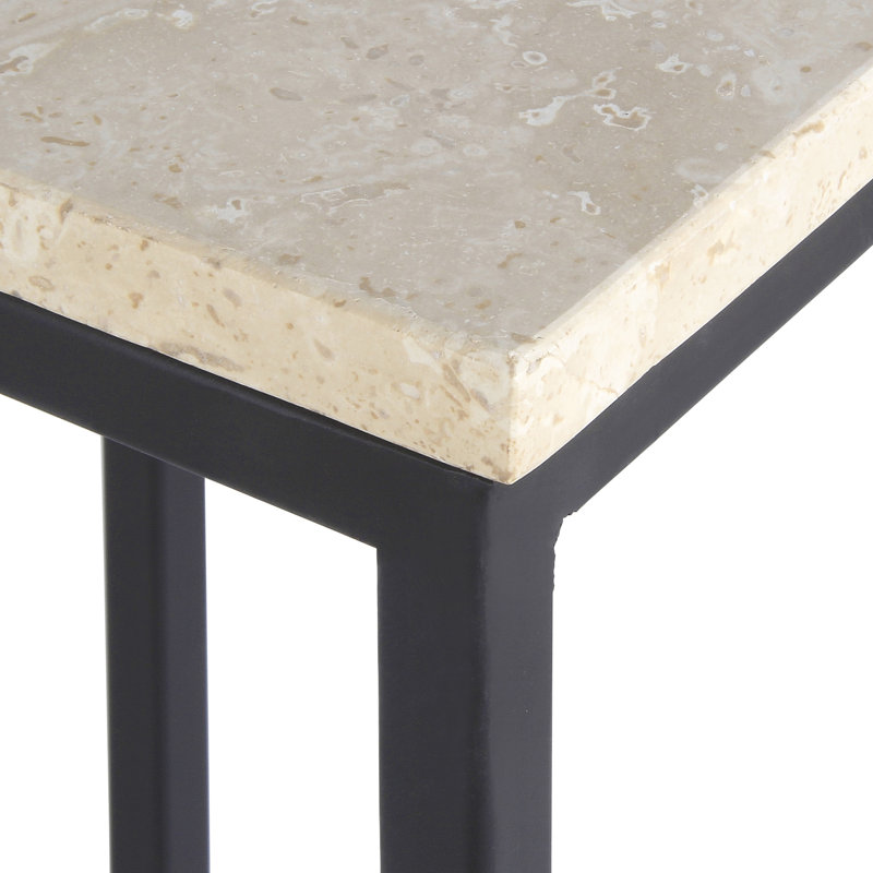 Vermont End Table, Lite Travertine