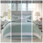 Ensemble d'édredon pour grand lit brodé 100% coton 4 pièces Coastline Aqua-2113903324
