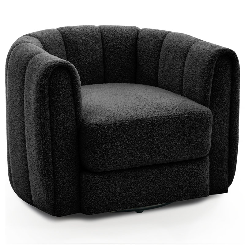 Fauteuil d'appoint pivotant Modern, Noir