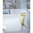 Brushed Gold Bathroom Faucet, Waterfall Spout For Vanity Sink, Single Handle, Stainless Steel, Improvement Option Handle Gold, Quality Convenient Water Control-124241881
