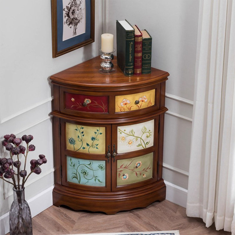 Armoire d'angle en bois manufacturé